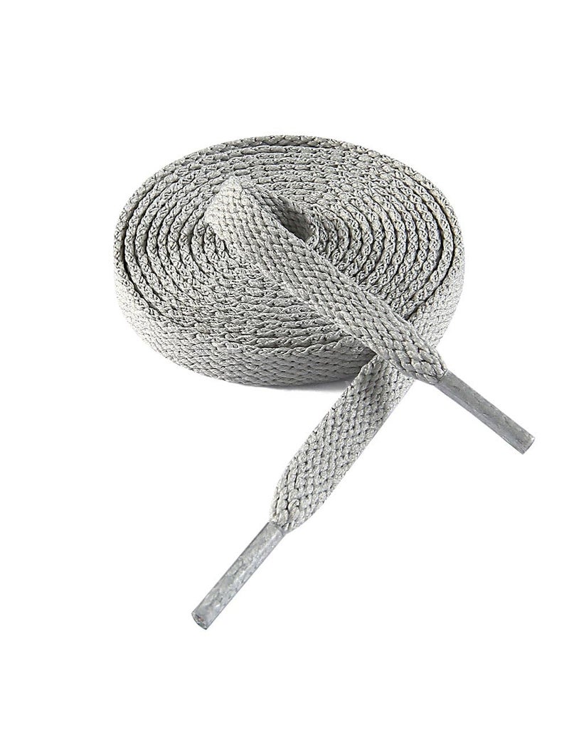 VSUDO 35" Flat Light Gray Shoe Laces for Sneakers, Shoelaces for Sneakers, Replacements Shoe Strings for Women or Men (1 Pair-Light Gray-90CM) - Image 1